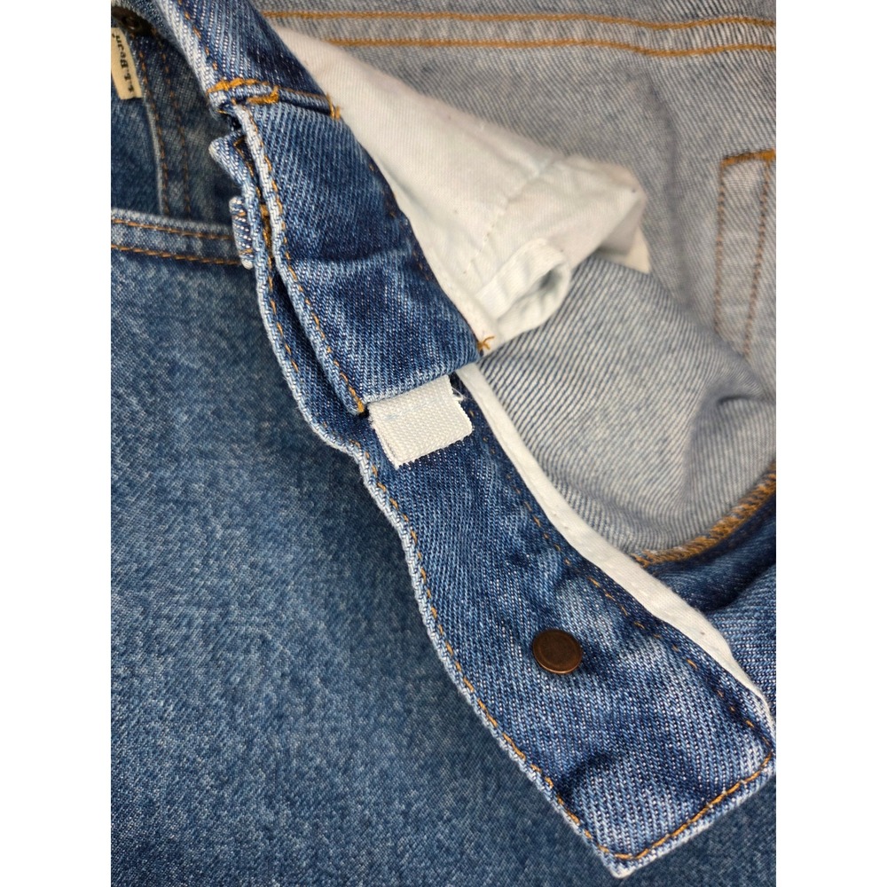 LL Bean Mens Double L Relaxed Straight Blue Denim Jeans 34x29 Medium Wash - Picture 8 of 8